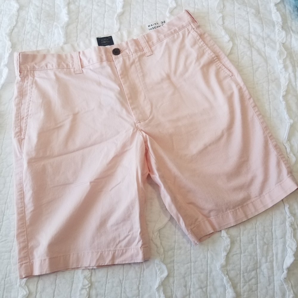 2/$35 J.Crew Stretch Pink Flat Front Shorts 32 Like New 9"inseam